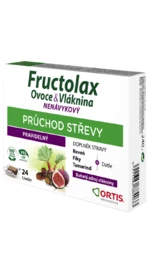 Fructolax Ortis Ovoce&Vláknina žvýkací kostky 24 ks