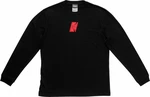 Tama Tricou T-Shirt Long Sleeved Black with Red "T" Logo Unisex Black M