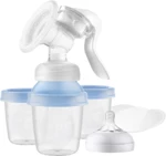 PHILIPS AVENT Odsávačka materského mlieka manuálna s VIA systémom na uskladnenie 8 ks
