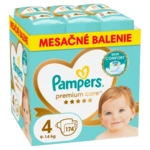PAMPERS Plienky jednorázové Premium Care veľ. 4 (9-14 kg) - mesačné balenie 174 ks PAMPERS Plienky jednorázové Premium Care veľ. 4 (9-14 kg) - mesačné balenie 174 ks