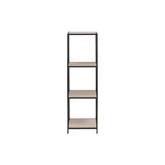 Czarno-naturalny regał w dekorze dębu 37x120 cm Seaford – Actona