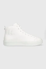 Kožené sneakers boty Karl Lagerfeld KL52265 MAXI KUP bílá barva