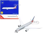 Boeing 787-8 Commercial Aircraft with Flaps Down "American Airlines" Gray with Striped Tail 1/400 Diecast Model Airplane by GeminiJets
