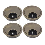 BQLZR 4pcs Zinc Alloy Wire Desk Hole Cover 60mm Diameter Cables Accessories