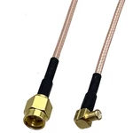 1pcs RG316 Cable SMA Male Plug to MCX Male Plug Right Angle Connector RF Coaxial Pigtail Jumper Adapter New 4inch~10FT