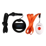 SINGCALL 1 Lanyard Watch Receiver with a Button Bell, Wireless Nursing Call Paging System APE6100 and APE160