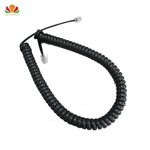 Hot 35cm Telephone Cord Straighten 2m Microphone Receiver Line RJ22 4P4C Connector Copper Wire Phone Volume Curve Handset Cable
