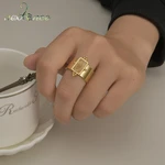 Nextvance Vintage Rings with Stone Stainless Steel Adjustable Classic Ring for Women Girlfriend Christmas Jewelry Gift