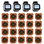 JINGLE BELLS 20 Calling Buttons 4 Watch Pager for Restaurant, cafe, bar/ Wireless Service Call Bell Wireless Calling System