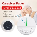 Panic Button Caregiver Pager Wireless SOS Call Button Nurse Call Alert Patient Help System for Home Elderly