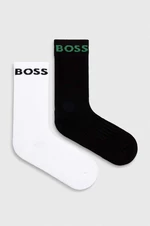 Ponožky BOSS 2-pack pánské, černá barva, 50467707