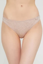 Tanga Calvin Klein Underwear béžová barva, 000QF6878E