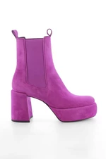 Semišové kotníkové boty Kennel & Schmenger Clip dámské, růžová barva, na podpatku, 21-60010.394