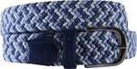 Alberto Multicolor Braided Belt White/Navy 85