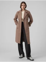 Women's brown coat VERO MODA Fortunevega - Women