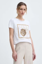 Bavlnené tričko MAX&Co. x FATMA MOSTAFA dámske,biela farba,2416941018200