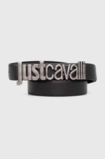 Kožený pásek Just Cavalli pánský, černá barva, 76QA6F30 ZP296