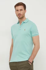 Bavlněné polo tričko Ralph Lauren zelená barva, 710704319