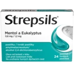 STREPSILS Mentol a Eukalyptus 24 pastiliek