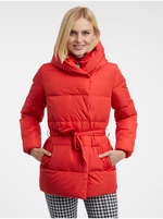 Orsay Červená dámská péřová bunda - Dámské