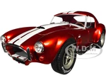 1965 Shelby Cobra 427 MKII Red Metallic with White Stripes 1/18 Diecast Model Car by Solido