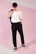 Trendyol White Men's Basic 100% Cotton Relaxed/Comfortable cut, Crew Neck Short Sleeved T-Shirt.