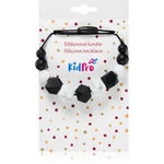 KidPro Silicone Necklace kousací korále Black & White 1 ks