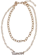 Diamond Zodiac Golden Necklace Cancer