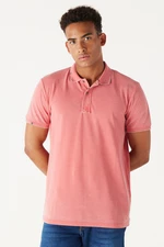 ALTINYILDIZ CLASSICS Men's Tile Slim Fit Slim Fit Polo Neck Short Sleeved Cotton T-Shirt.