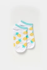 Dagi Ecru Pineapple Bootie Socks