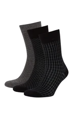 DEFACTO Men's Cotton 3-Pack Socks