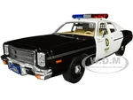 1977 Plymouth Fury Black and White "Metropolitan Police" "The Terminator" (1984) Movie "Hollywood" Series 1/24 Diecast Model Car by Greenlight