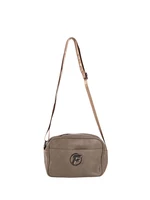 Small crossbody handbag in dark beige