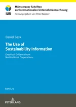 The Use of Sustainability Information