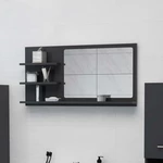Bathroom Mirror Gray 35.4"x4.1"x17.7" Chipboard