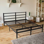 Lusimo King Bed Frame with Headboard 14 Inch Platform Bed Frame No Box Spring Needed Metal King Size Bed Frame with Stor