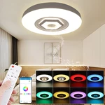 50cm 220V LED RGB Music Ceiling Light Smart Ceiling Lamp bluetooth APP/Remote Control