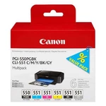 Canon PGI-550 CLI-551 6496B005 PGBK+C+M+Y+GY multipack originální cartridge