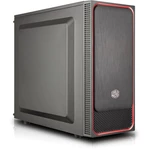 Cooler Master MasterBox E500L midi tower PC skrinka čierna, červená 1 predinštalovaný ventilátor