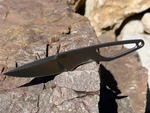 Nůž s pevnou čepelí ANV® P100 - stříbrný (Barva: Stříbrná, Varianta: Šedá čepel – Stone Wash)