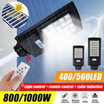 800W 1000W Solar Panel LED Street Light Waterproof PIR Motion Sensor Wall Yard Lamp + Remote Control