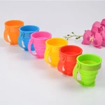 Honana Portable Foldable Silica Gel 5 Color Options Toothbrush Holder Cup Travel Drink Washing Cup