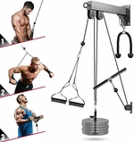 BOMINFIT 3-in-1 Pulley System Fitness Equipment Multifunction Biceps Triceps Hand Strength Trainning Home Gym Sport Exer