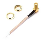 DIY 100mm RG178 SMA/RP-SMA Female Right Angle Pigtail Antenna Extension Adapter Solder Cable For RC Drone