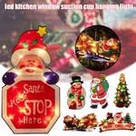 Santa Claus LED Suction Cup Window Hanging Light Christmas Atmosphere Scene Festival Decorative Lamp Christmas Decoratio