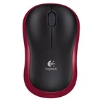 Irodai egér Logitech Wireless Mouse M185, red