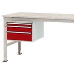 Manuflex ZB4664.3003  Spodná konštrukcia domu, stacionárne, využiteľná výška 300 mm s 3 zásuvkami. Pre hĺbku stola 1200