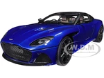 Aston Martin DBS Superleggera RHD (Right Hand Drive) Zaffre Blue Metallic with Carbon Top and Carbon Accents 1/18 Model Car by Autoart