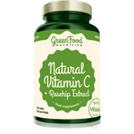 GreenFood Nutrition Natural Vitamin C + Rosehip Extract kapsle pro podporu imunitního systému, krásnou pleť a nehty 60 cps