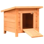 [EU Direct] vidaXL 170640 Cat House Solid Pine & Fir Wood 50x46x43.5 cm Pet Supplies Cat Puppy Home Bedpan
